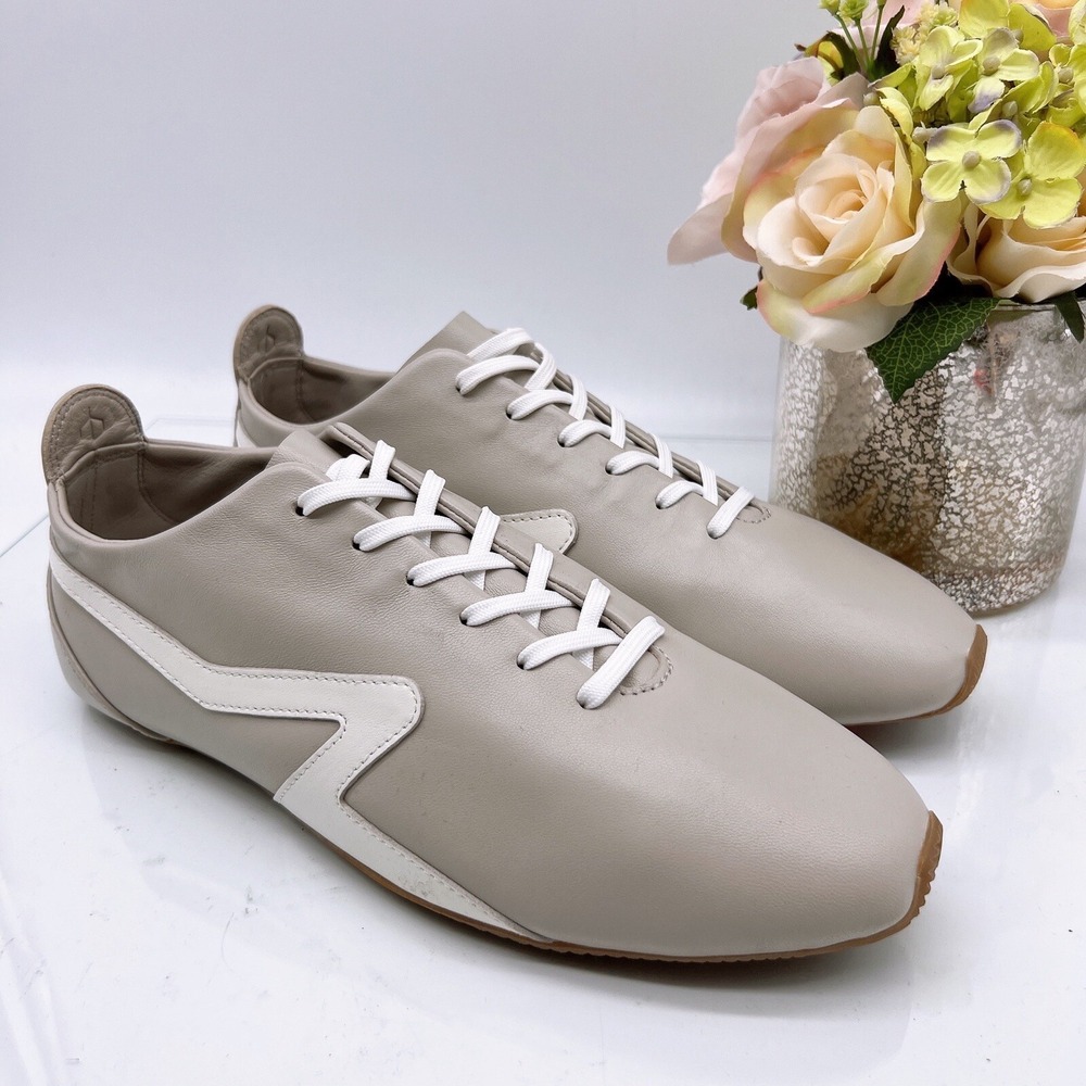 Rag Bone Slim Retro Runner Womens Casual Sneakers Ligh Gray Lace Up EU 40 US 10